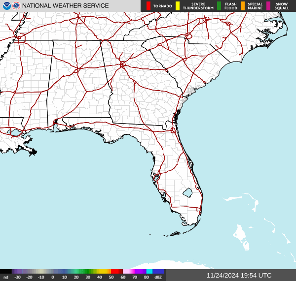 Weather radar map