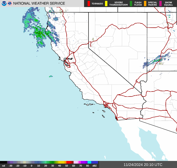 Weather radar map