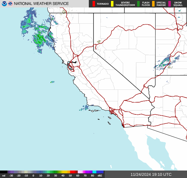 Weather radar map