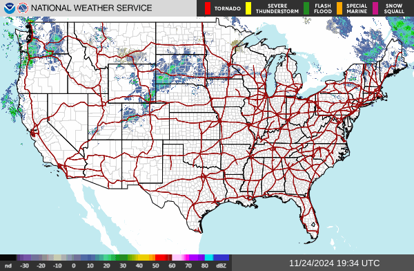 Weather radar map