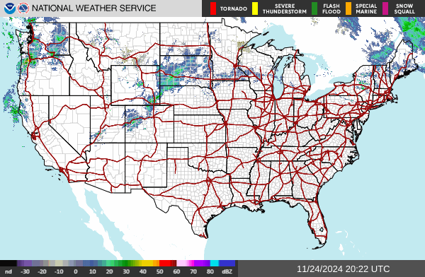 Weather radar map